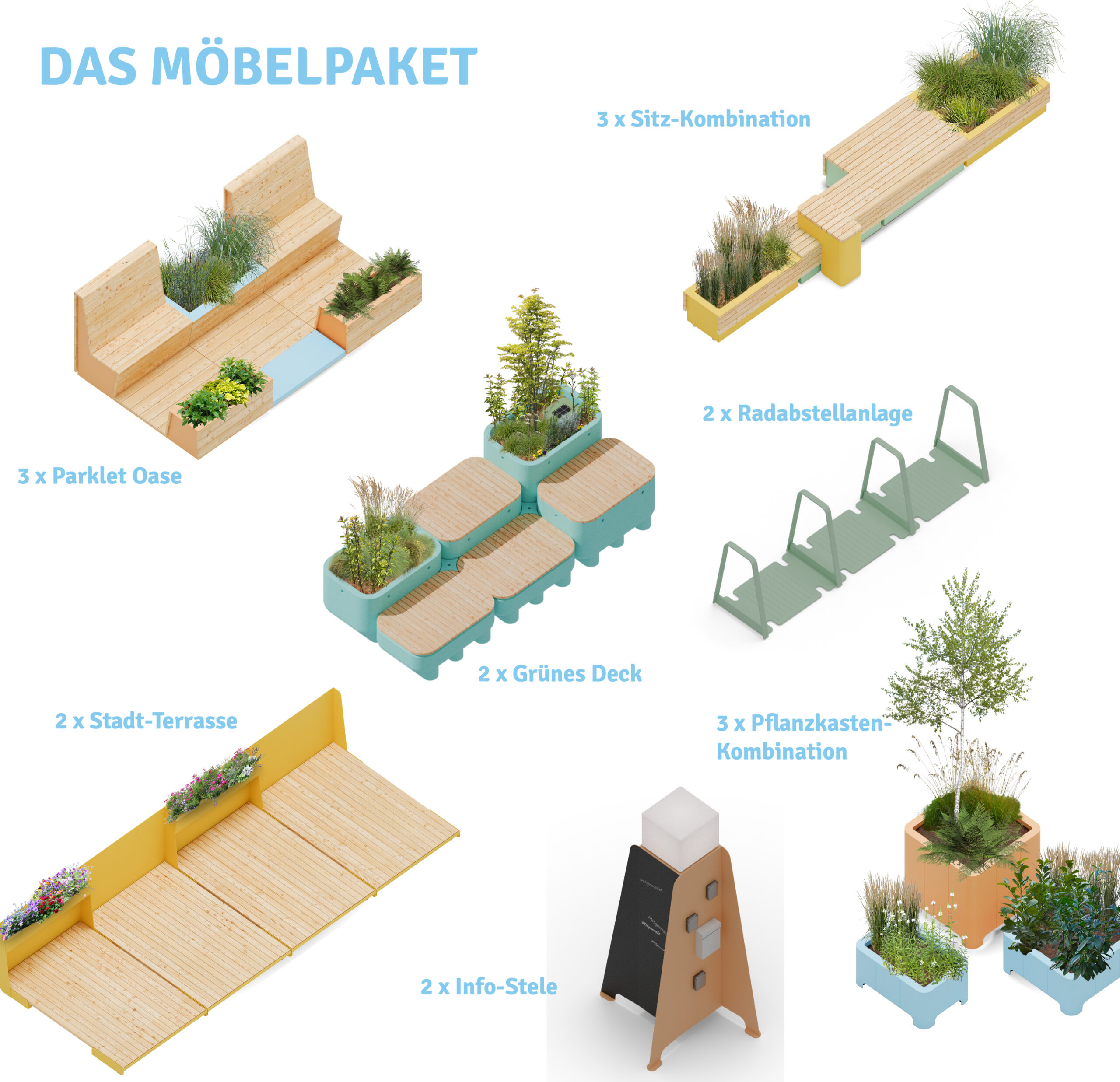 Möbelset für Block Gemacht